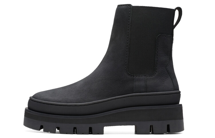 Ботинки женские Clarks из нубуковой кожи, черный