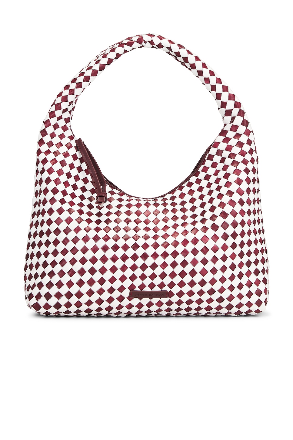 

Плетеная хобо-сумка Willow Loeffler Randall, maroon & white