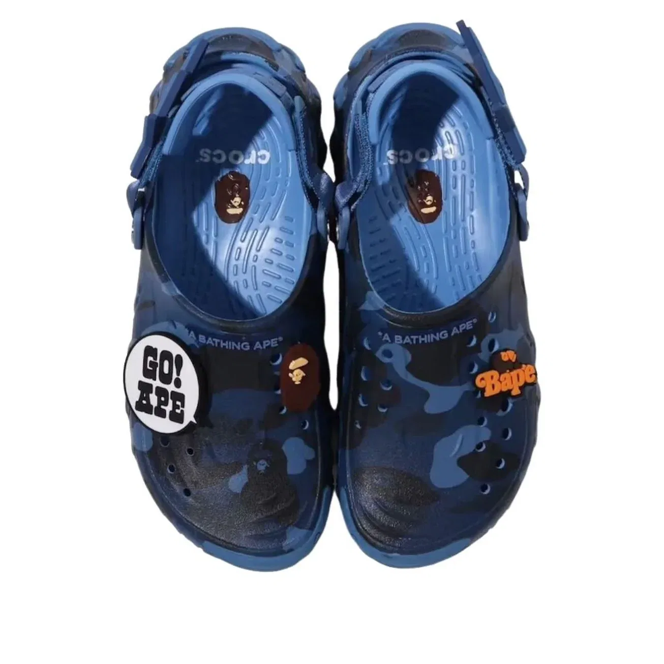 Сабо Crocs x BAPE Echo RO Clog 'Blue Camo' 213140-4SN, темно-синий — фото 4