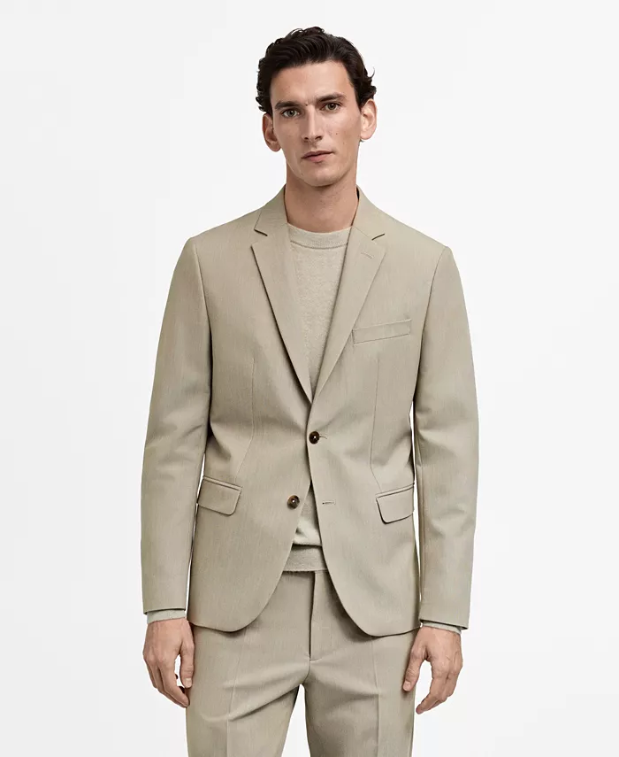 

Мужской пиджак Super Slim-Fit для костюма MANGO, коричневый/бежевый