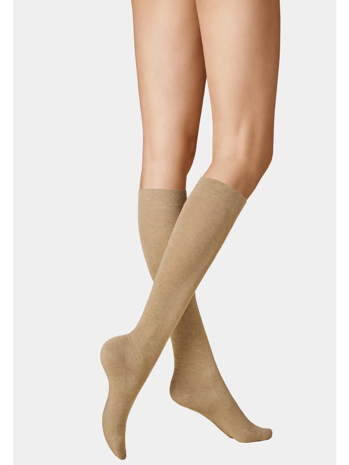 

Kunert Высокие носки Liz, теплые, бежево-серого цвета