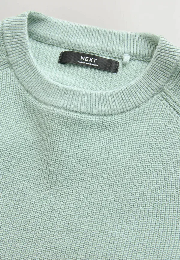 Джемпер Next, Crew neck regular fit, минеральный зелёный — фото 2