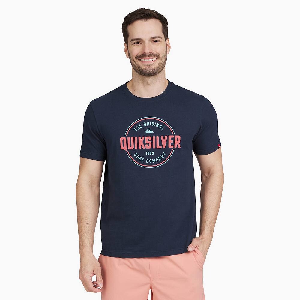 

Мужская футболка Quiksilver с рисунком, цвет Navy Blazer