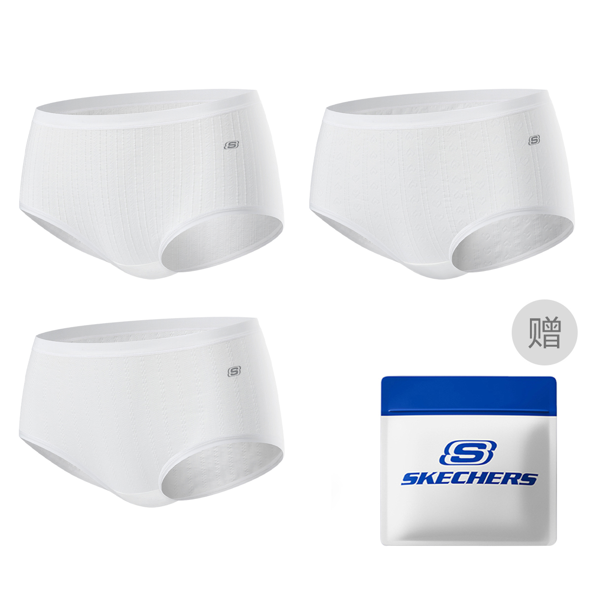 

Женские трусы 3 штуки Skechers, 3 Pack (Triangle Heart (Hollow) Twisted Fried Dough)