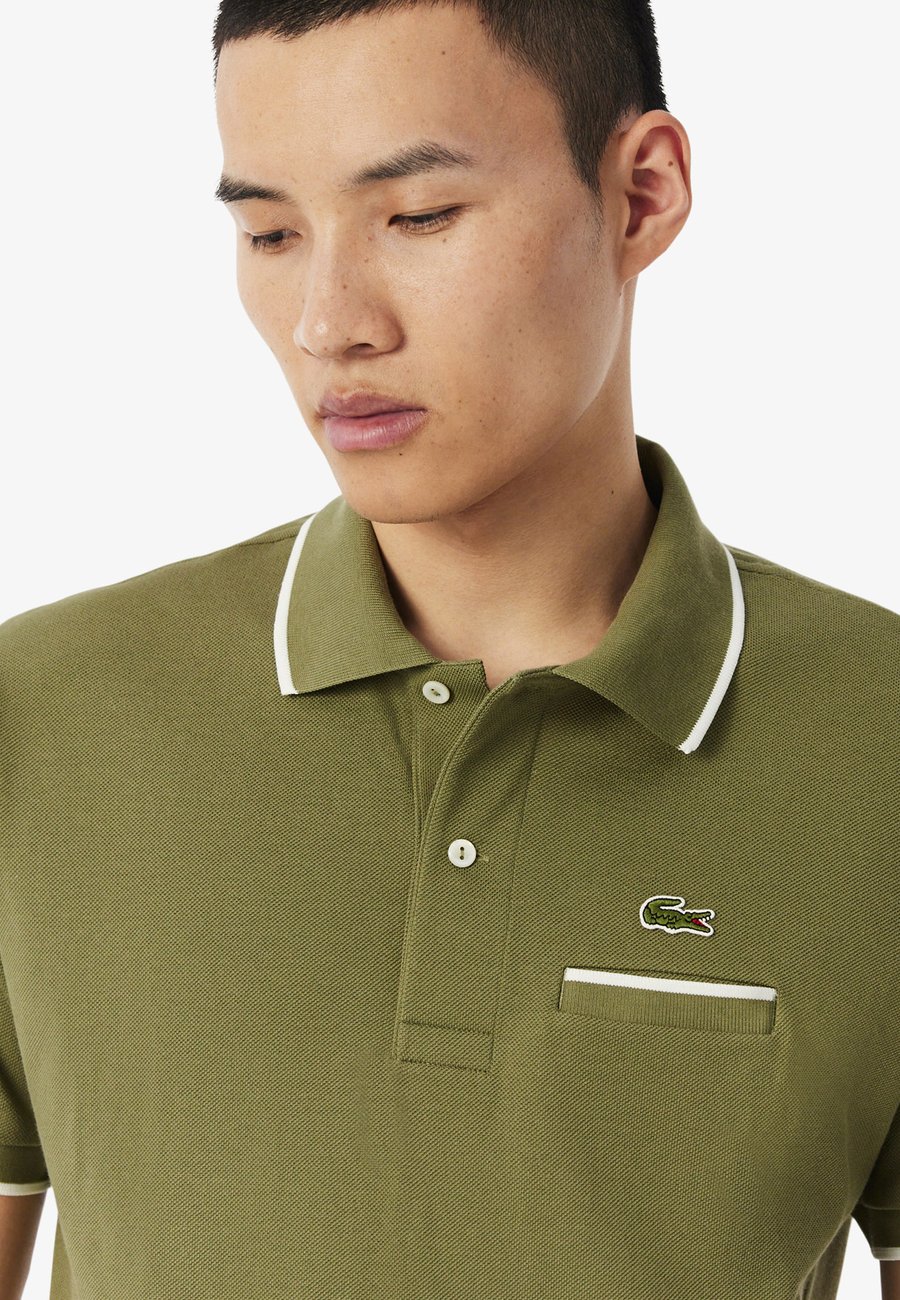 Поло Lacoste Polo shirt, Vert Blanc-Rgr/Green — фото 3