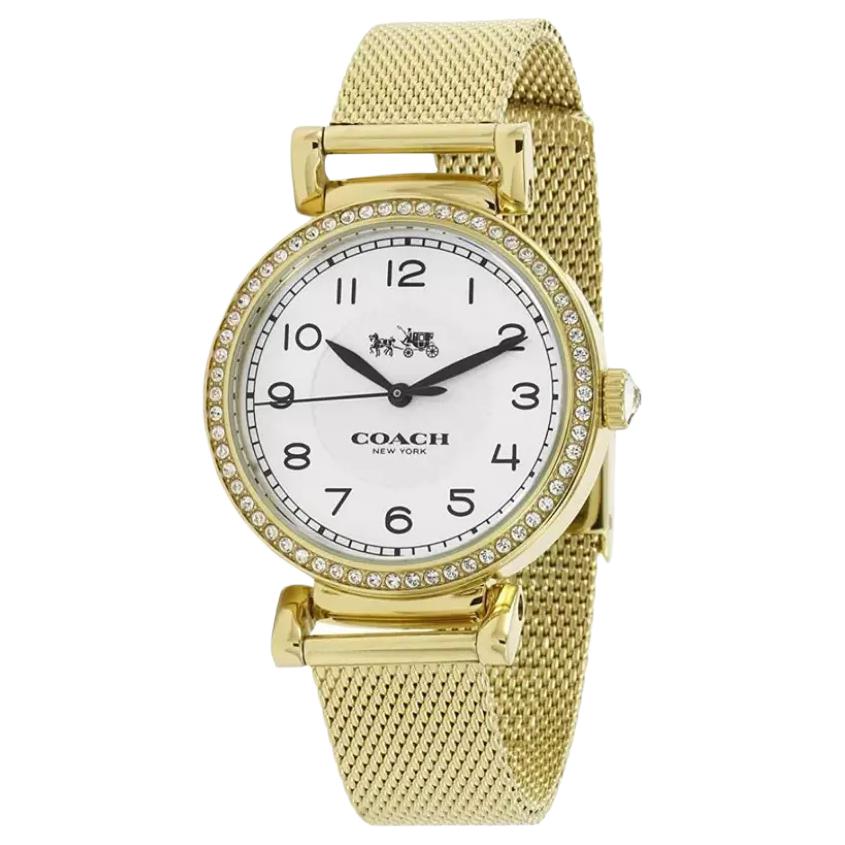 

COACH Наручные часы кварцевый механизм браслет из нержавеющей стали 32 мм белый циферблат женские часы