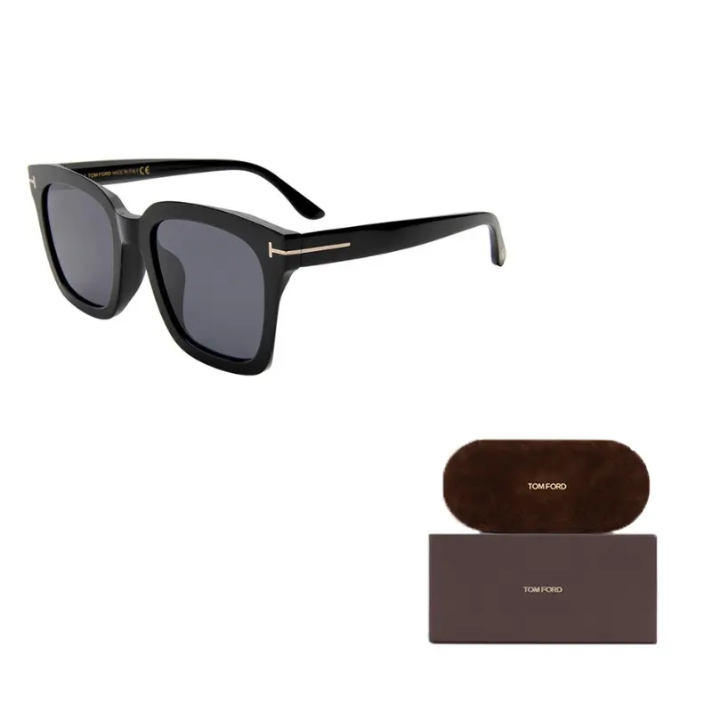 

TOM FORD Пластиковая оправа квадратные солнцезащитные очки TF Plate Frame Square Unisex, Black