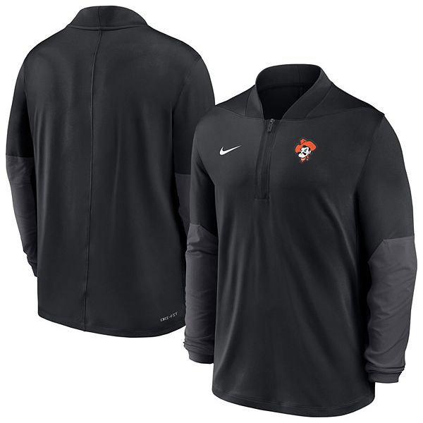 Мужская черная толстовка Oklahoma State Cowboys Dri-Fit с полузастежкой Nike — фото 2