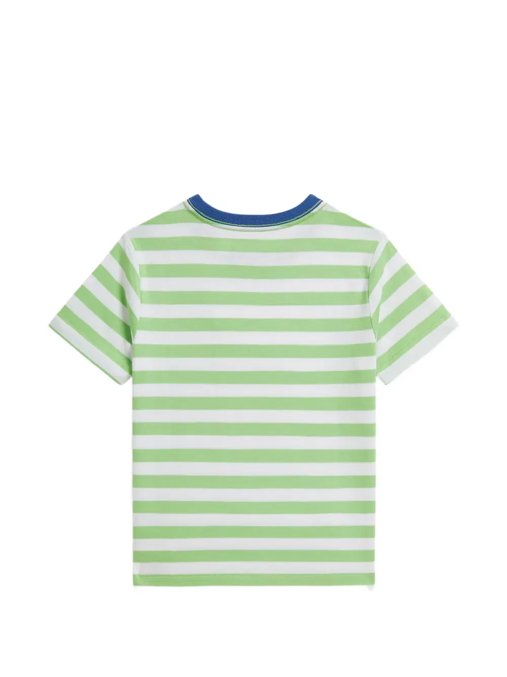 Полосатая футболка с нагрудным карманом Polo Ralph Lauren Kids, зеленый — фото 2