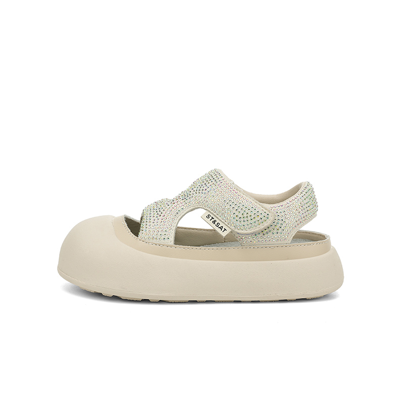 

Детские сандалии с низким верхом, устойчивые к истиранию, дышащие и отскакивающие ST&SAT, слоновая кость