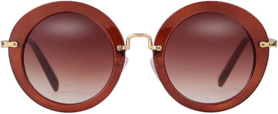 

Ретро круглые очки для женщин с градиентными линзами, модные солнцезащитные очки с HD-линзами и защитой от УФ-излучения UV400 для летнего сезона MTZJH, C5