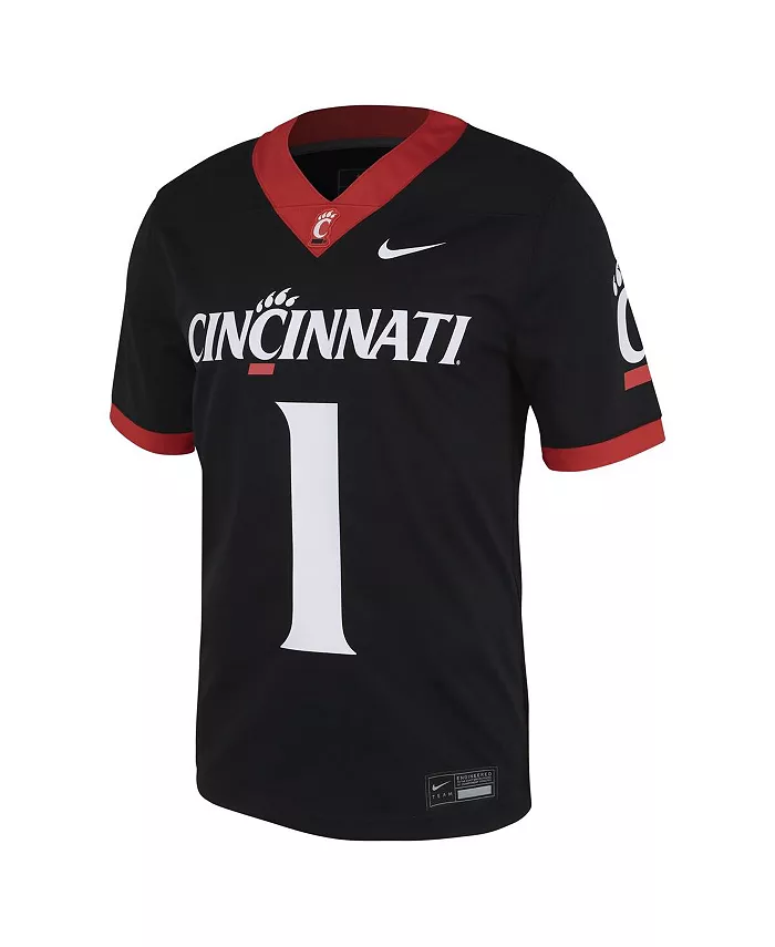 Мужская футбольная майка Cincinnati Bearcats Untouchable #1 черная Nike — фото 2