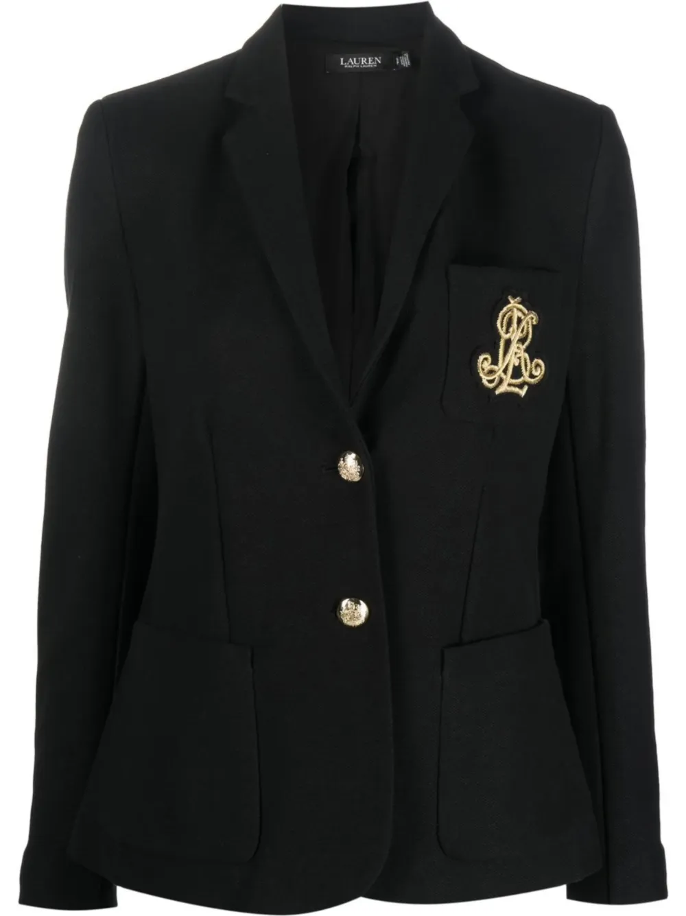 

Однобортный пиджак на подкладке Lauren Ralph Lauren, черный