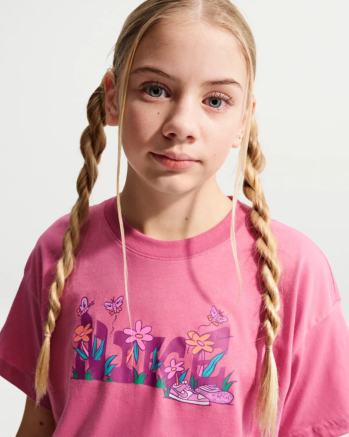 Детская футболка Nike Sportswear (для девочек), Peony — фото 3