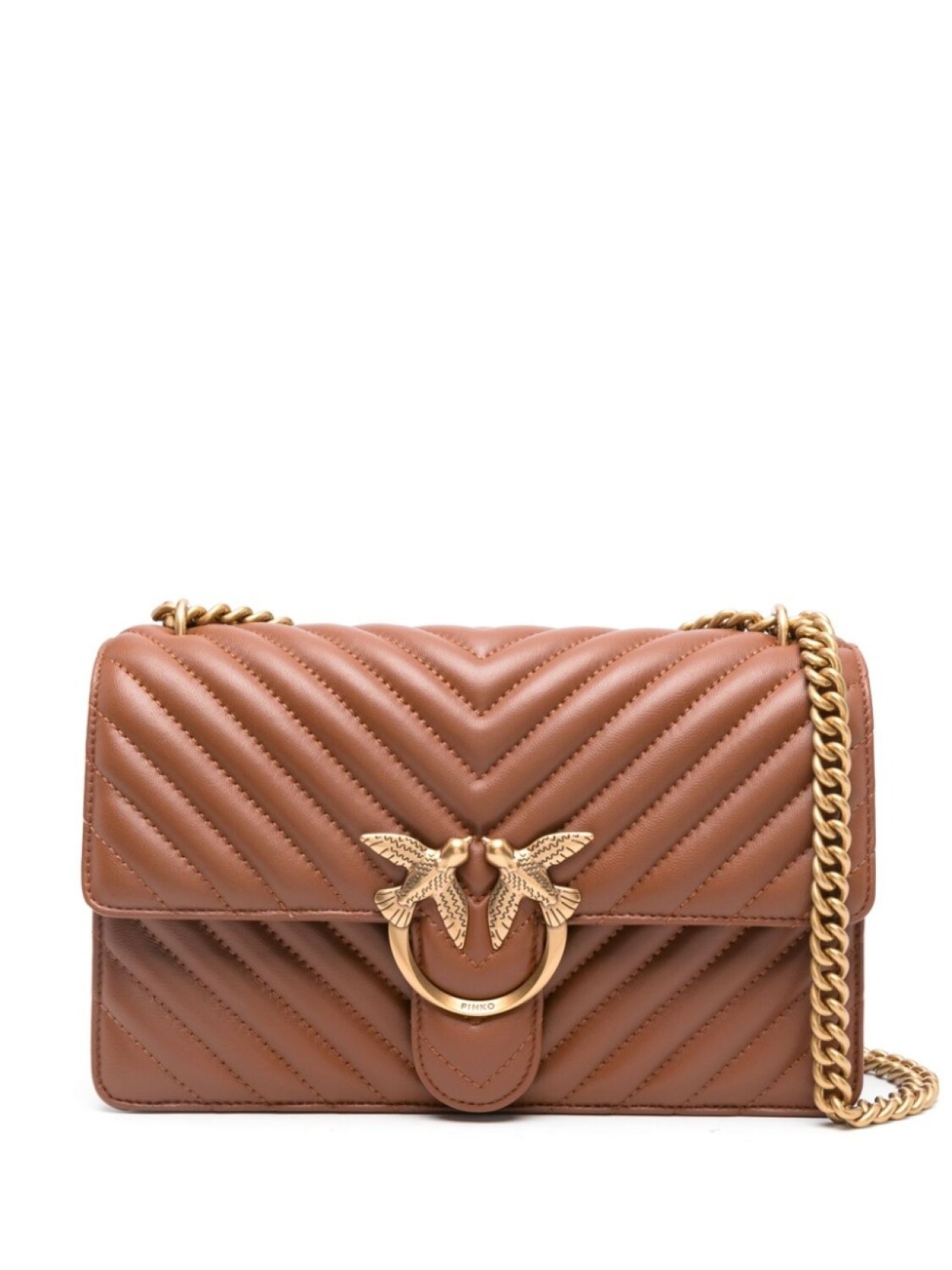 

PINKO сумка на плечо Classic Love One, коричневый