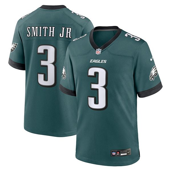 Мужская игровая футболка Nolan Smith Philadelphia Eagles в цвете midnight green Nike — фото 2