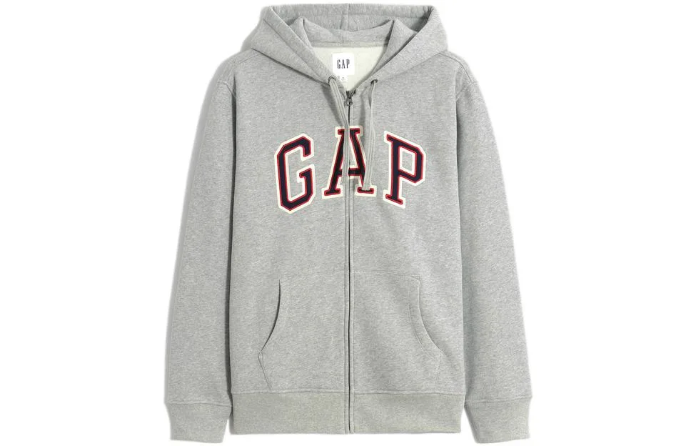 Толстовка унисекс с капюшоном кардиган GAP, светло-серый
