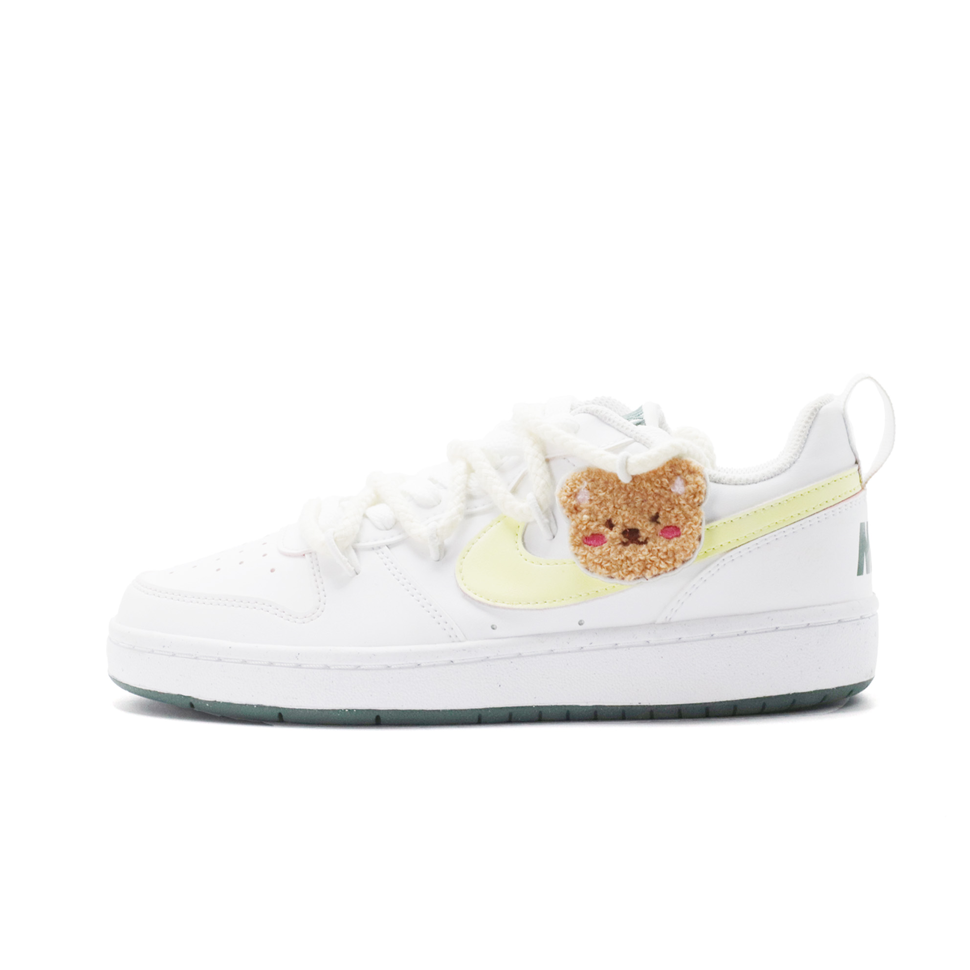 

Nike Кроссовки Court Borough Cream Bear с противоскользящим покрытием, износостойкие, низкие, для детей и подростков