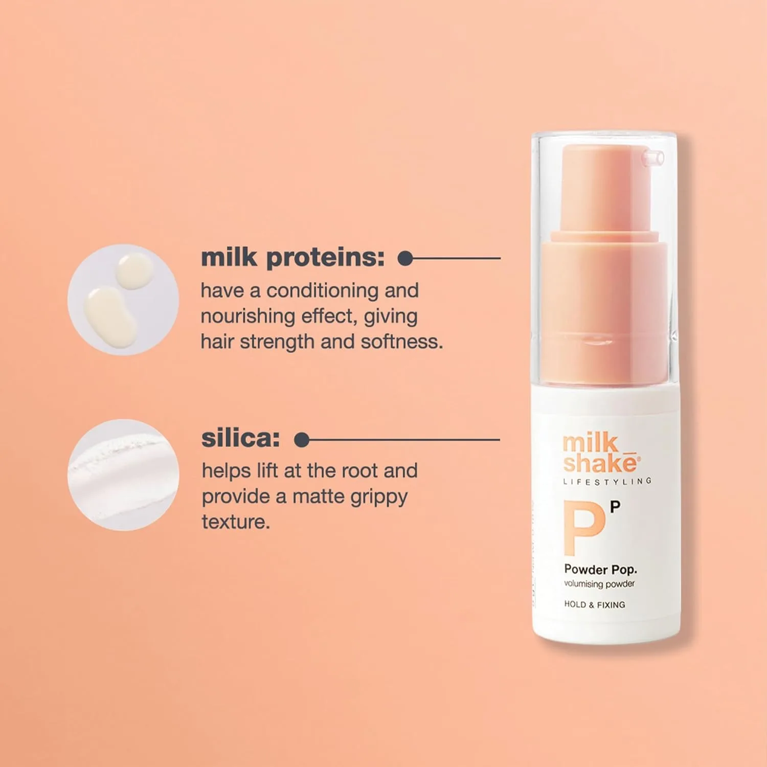 Пудра для придания объема milk_shake Powder Pop | Легкая стайлинговая пудра для тонких, мягких волос | Мгновенный подъем у корней и матовый финиш, neutral — фото 4