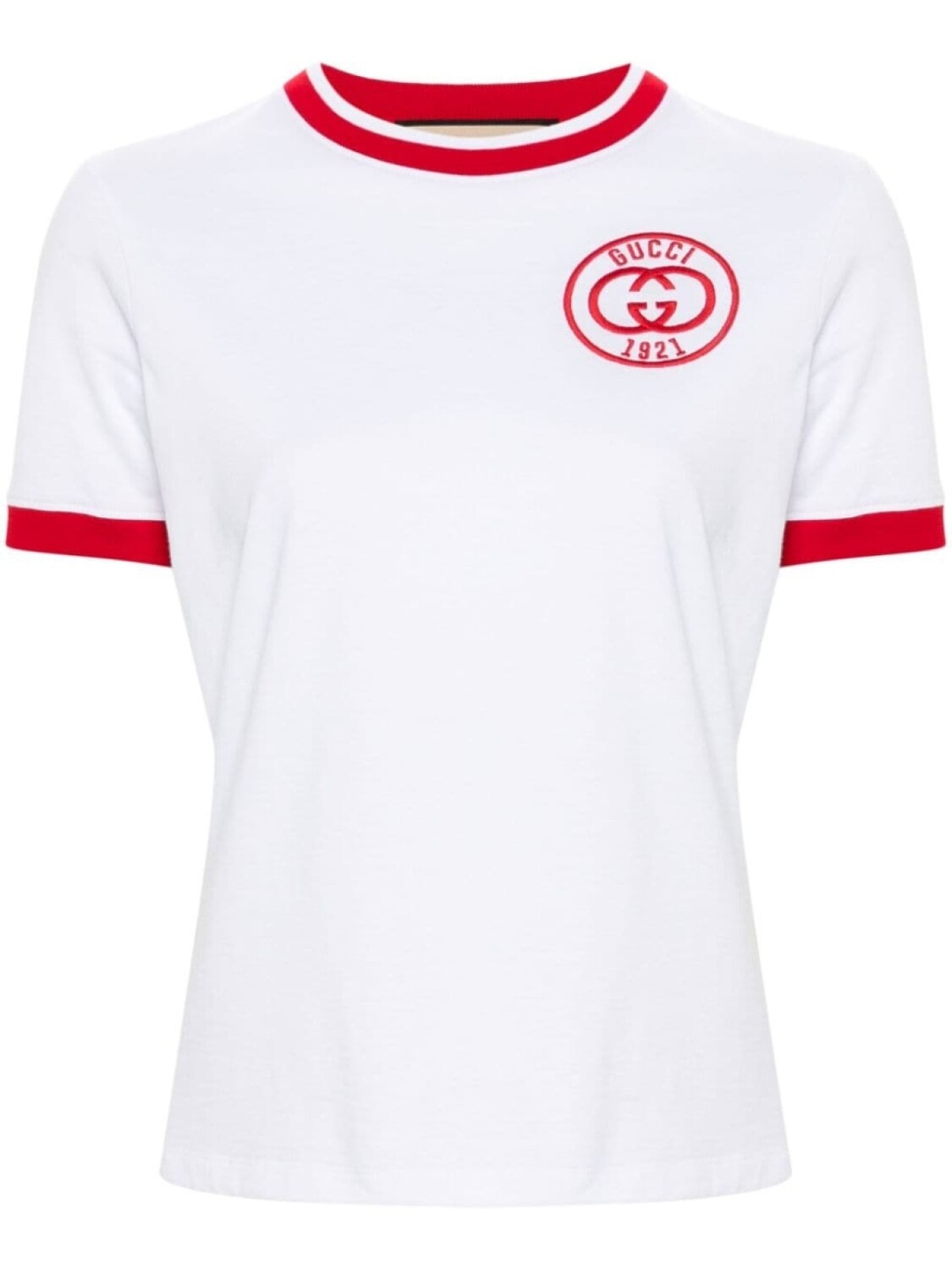 

Gucci футболка с вышитым логотипом, белый