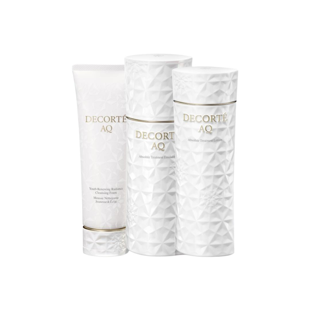 Наборы для ухода за кожей Unisex DECORTE, three-piece set: brightening cleansing cream 125g+brightening lotion hydrating type 200ml+brightening lotion hydrating type 200ml