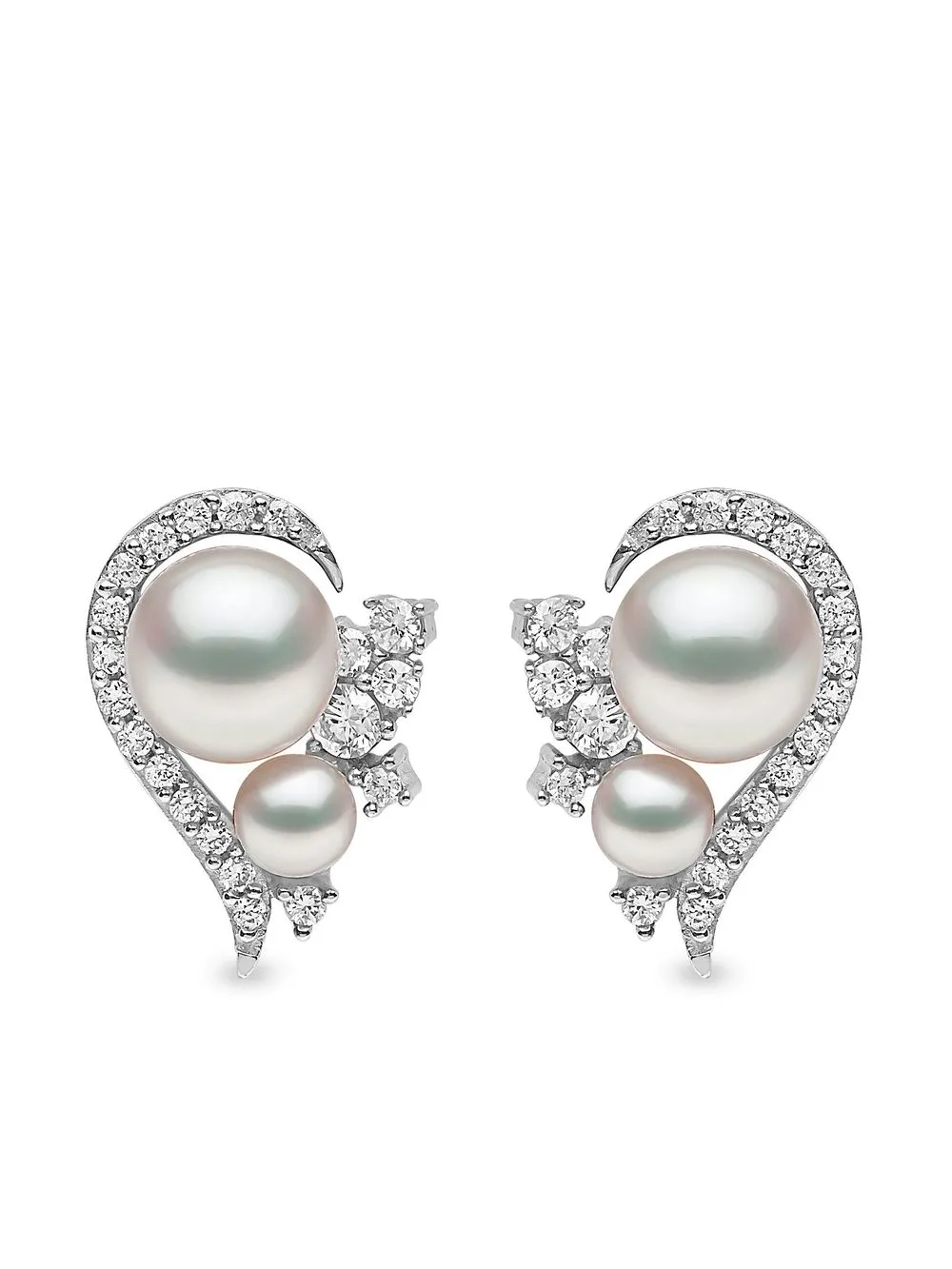 

Серьги Trend из белого золота с бриллиантами и жемчугом Yoko London, серебяный