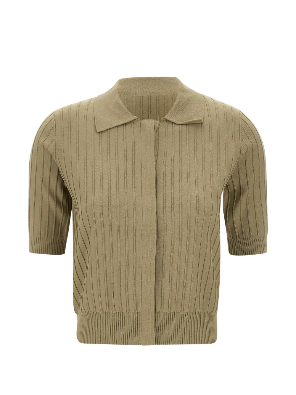 

Кардиган с короткими рукавами в рубчик Liu Jo, бежевый