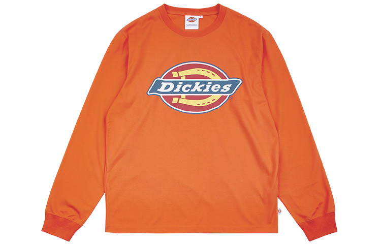 

Футболка с круглым вырезом свободного кроя мужская оранжево-красная Dickies