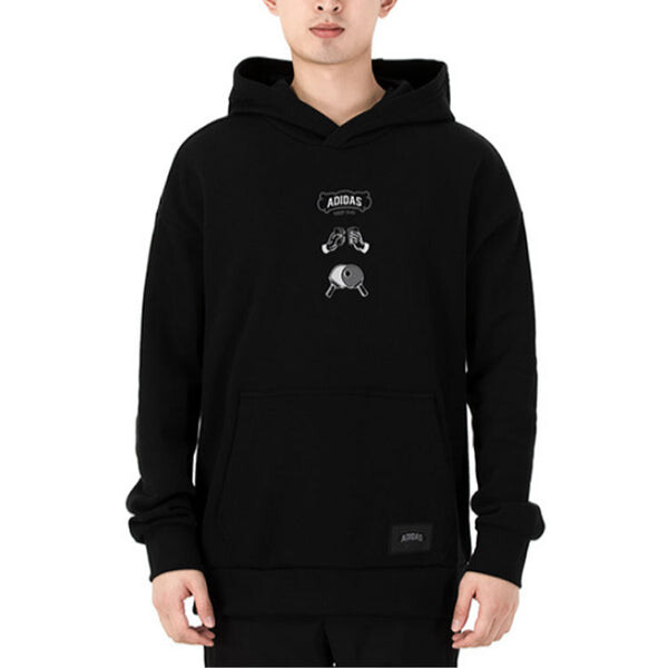 Толстовка Men's adidas Pingpong/Table Tennis Cartoon Printing Black, черный — фото 3