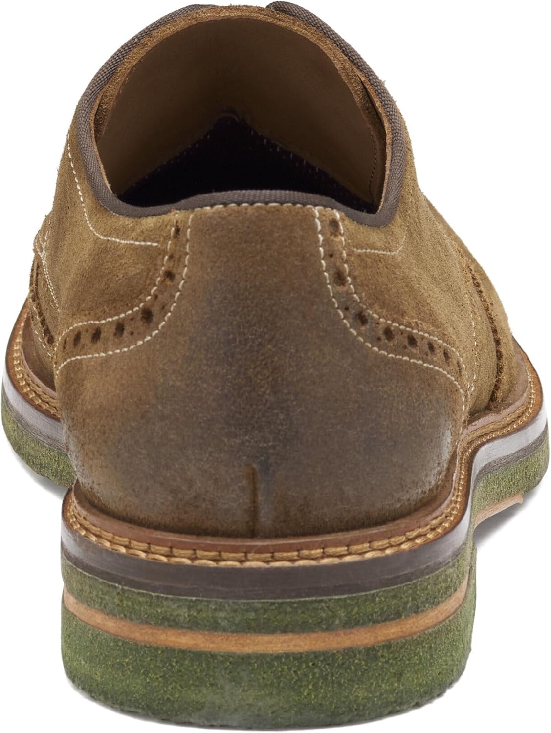 Мужские оксфорды Johnston Murphy Calder с крыльчатым носком и шнуровкой Johnston & Murphy, Snuff Waxed Suede — фото 3