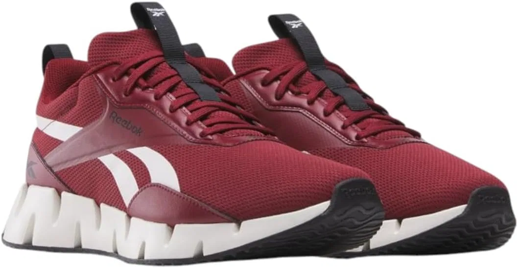 Кроссовки Reebok унисекс Zig Dynamica Str, Rich Maroon Chalk Black — фото 4