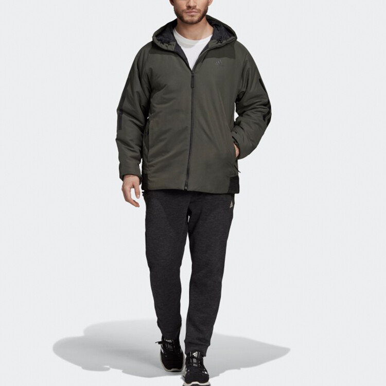 Утепленная куртка Adidas, землянисто-коричневый — фото 3