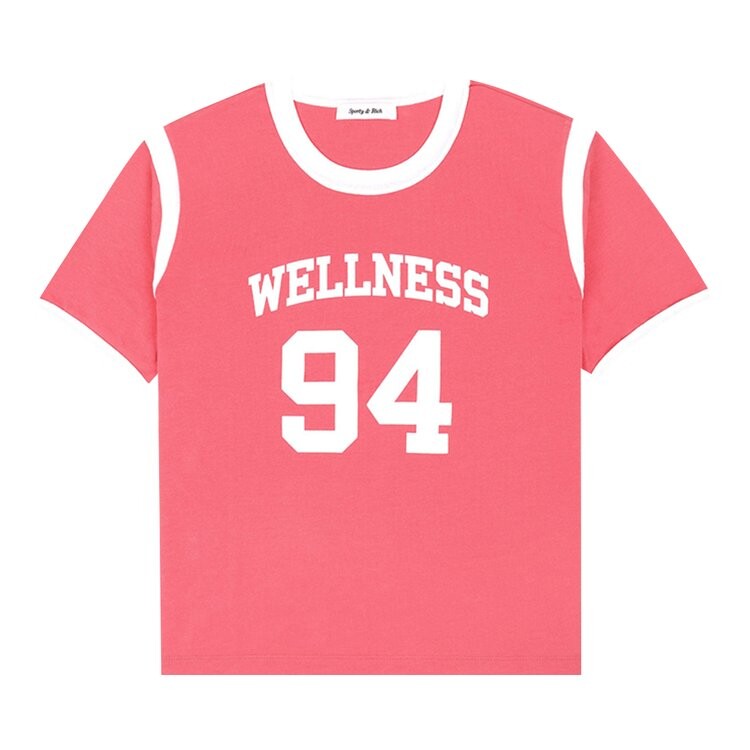 

Футболка Sporty & Rich Wellness 94 Sports Tee, цвет Cotton Candy/White