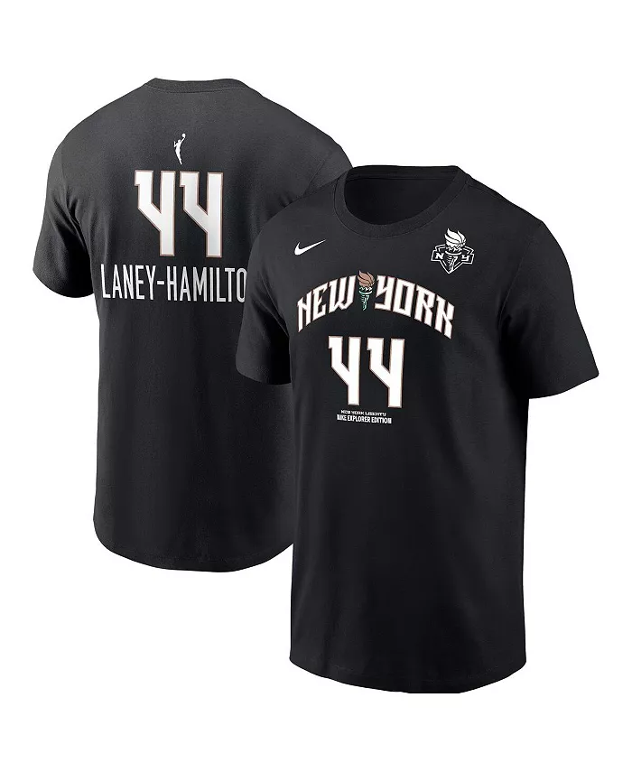 

Мужская футболка Betnijah Laney-Hamilton New York Liberty Explorer Edition с именем и номером, черная Nike