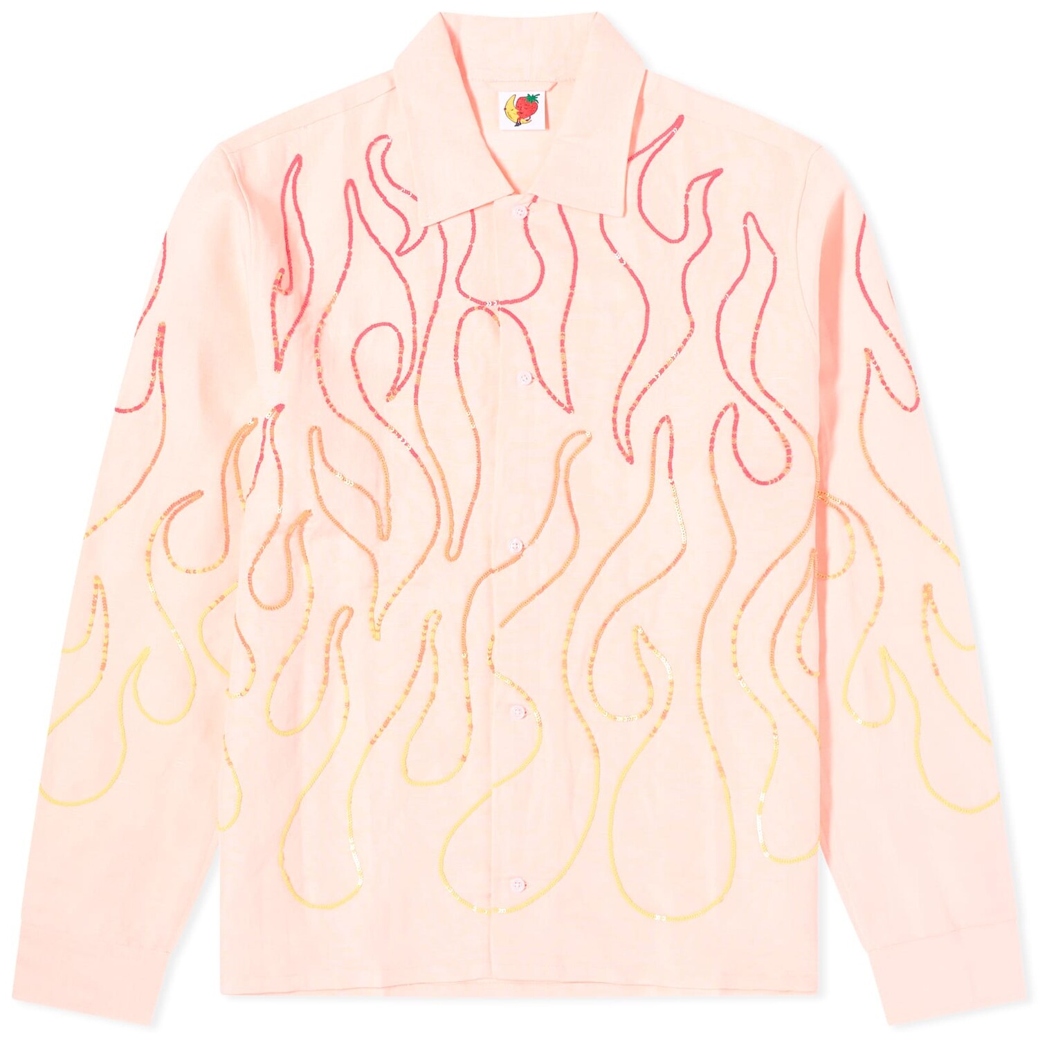 

Рубашка Sky High Farm Flame Embroidered Shirt, розовый