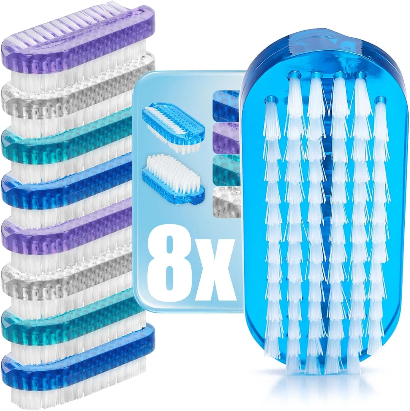 Щетка для рук и ногтей Com-four Com-Four, Pack Of 8 - Strong