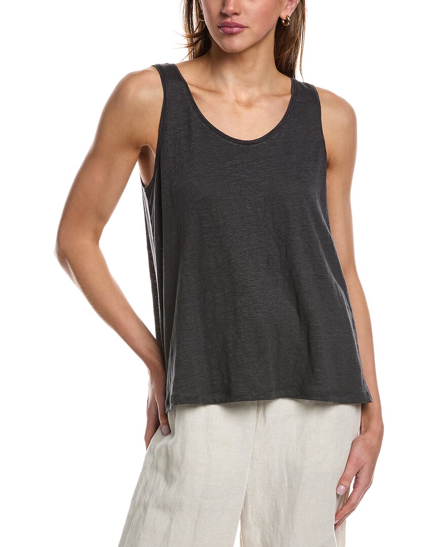 

EILEEN FISHER Льняная майка с круглым вырезом, серый