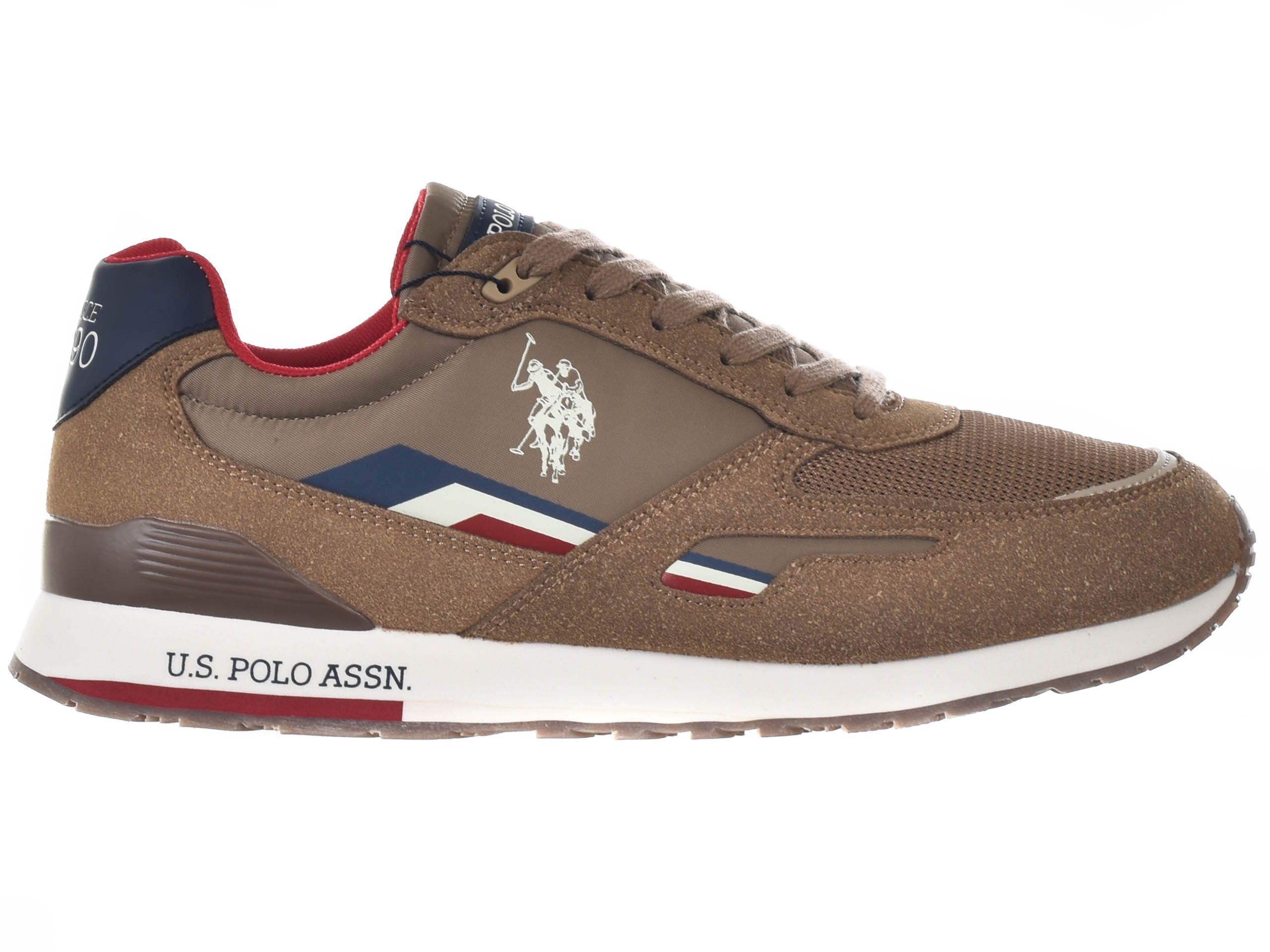 

Коричневые мужские кроссовки из эко-ткани U.S. Polo Assn.