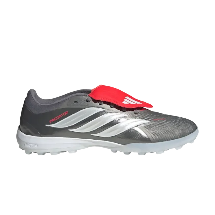 Adidas Predator Pro Fold Over Tongue Turf 'Iron Metallic Zero Metallic Lucid Red'