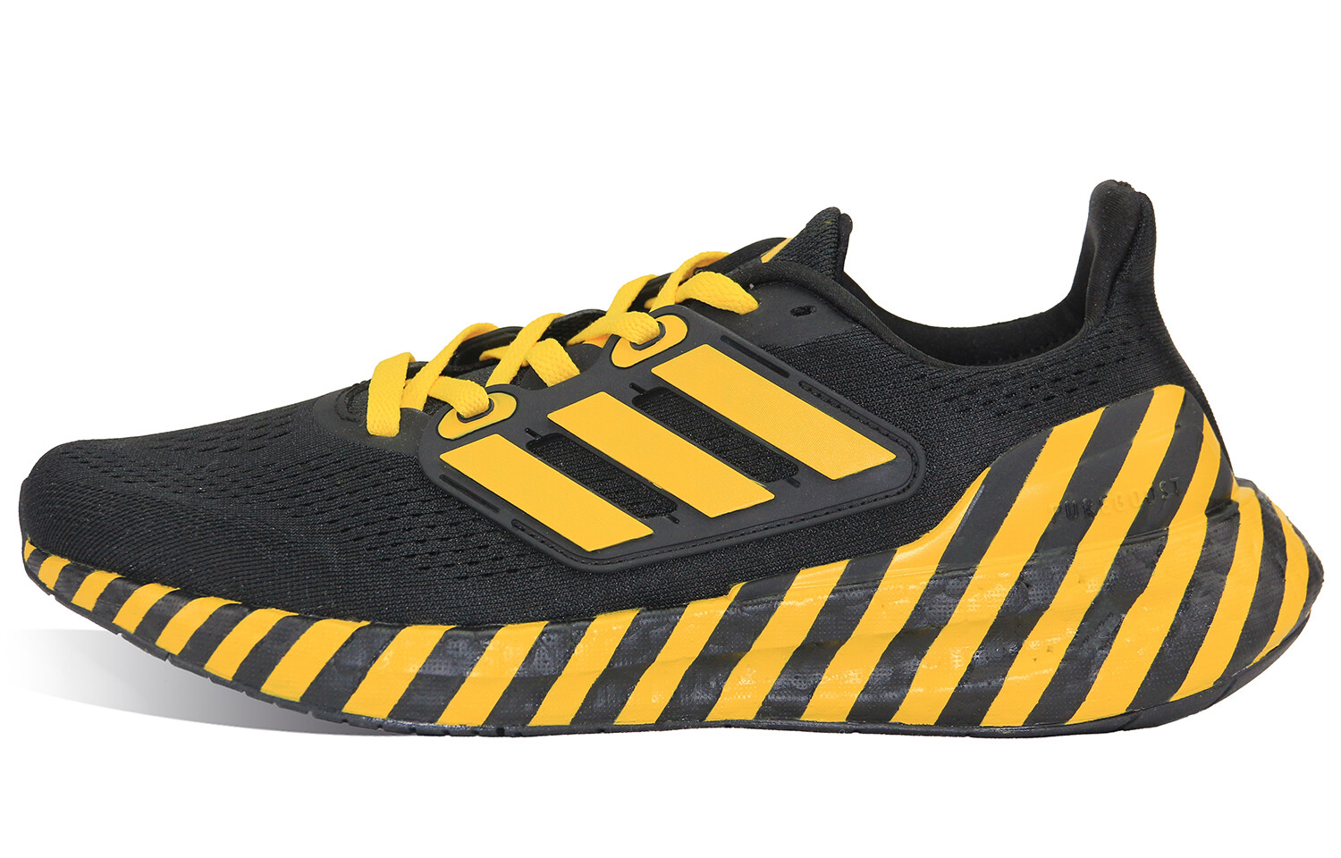 

Кроссовки для бега Pureboost 23 мужские с низким верхом, черные/желтые Adidas