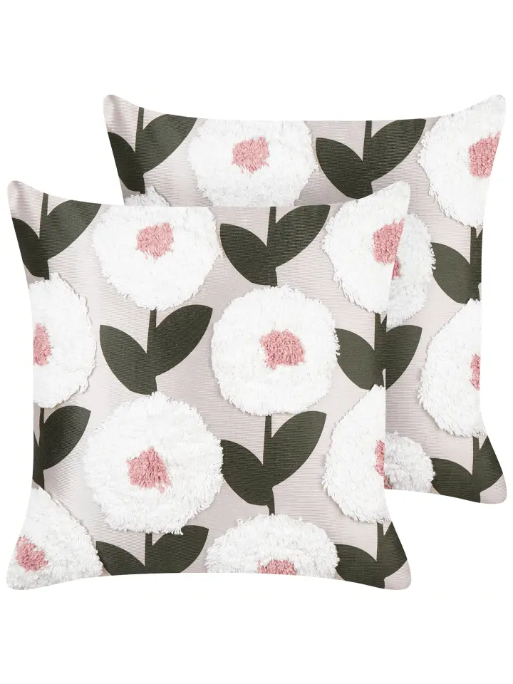 

Декоративная подушка Beliani 2er Set Deko KUNRI, цвет rosa/weiß/grün