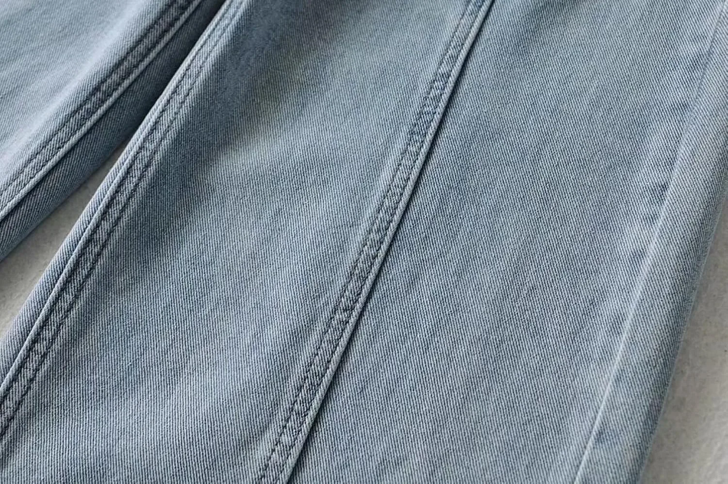 Женские джинсы Standard Straight, средняя посадка, базовые джинсовые брюки Generic, синий — фото 2