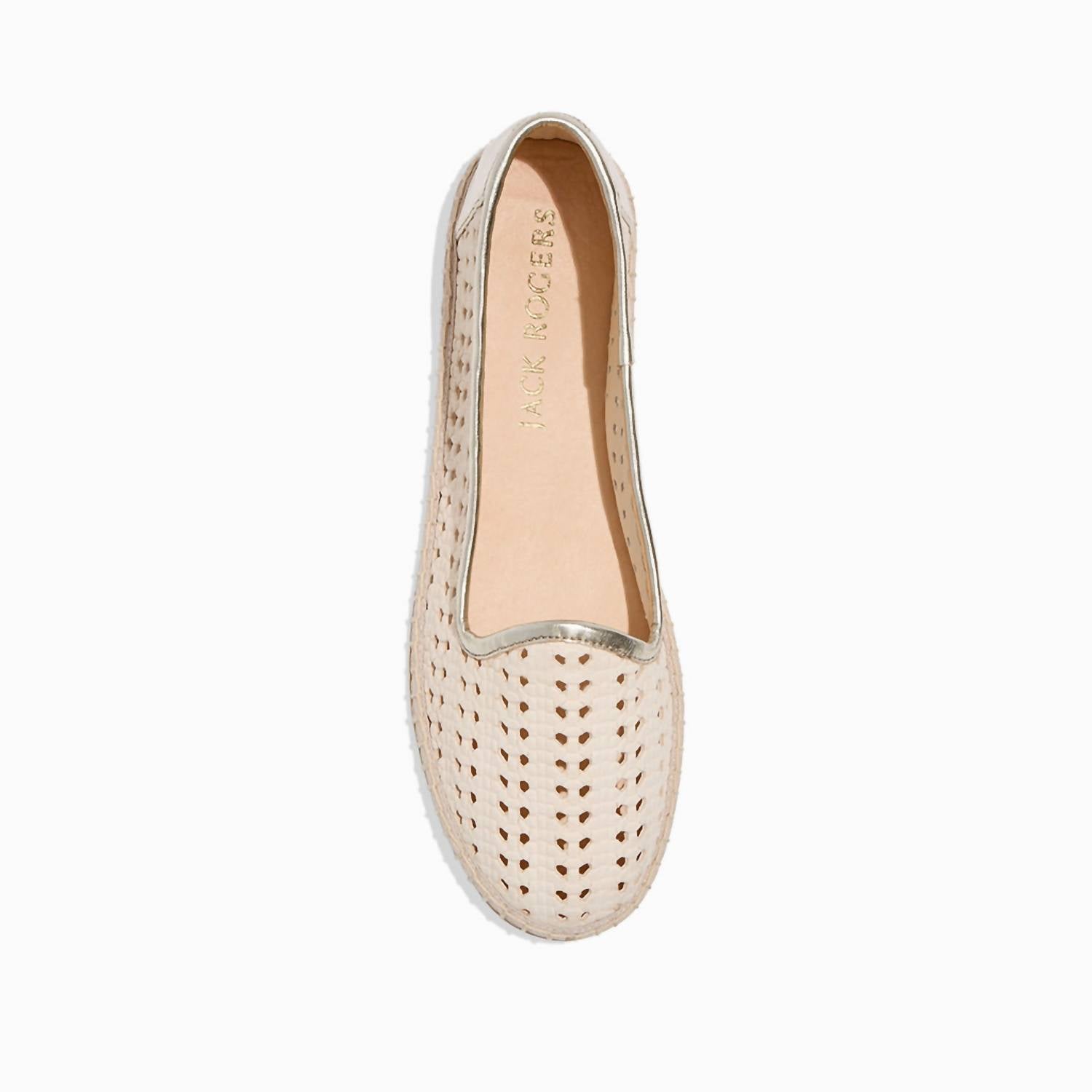 Женские туфли-лоферы Conwell Slip-On цвета слоновой кости/платины Jack Rogers — фото 2