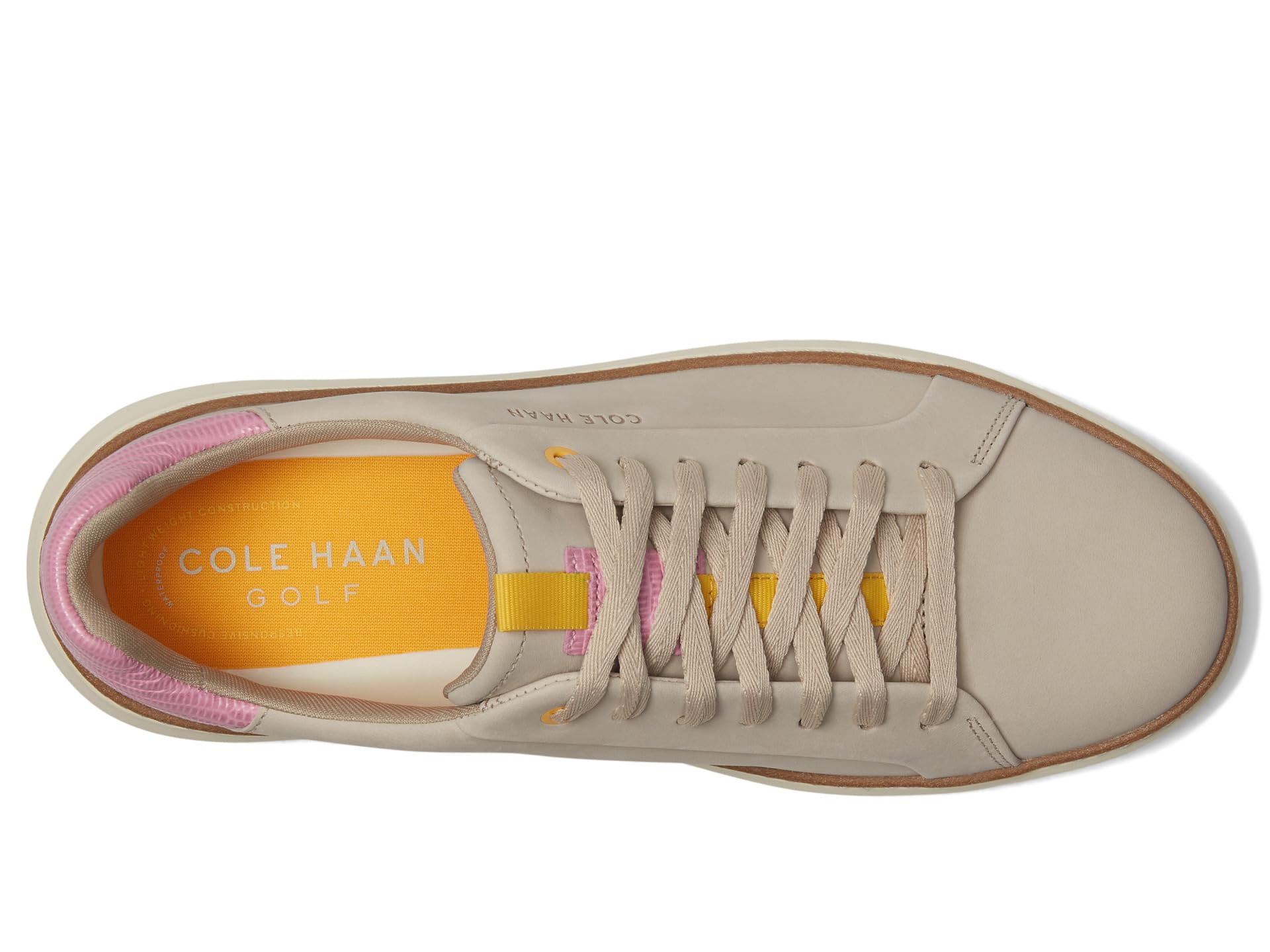 Кроссовки Cole Haan Grandpro Topspin Waterproof Golf Shoes, Light Sesame Nubuck — фото 2