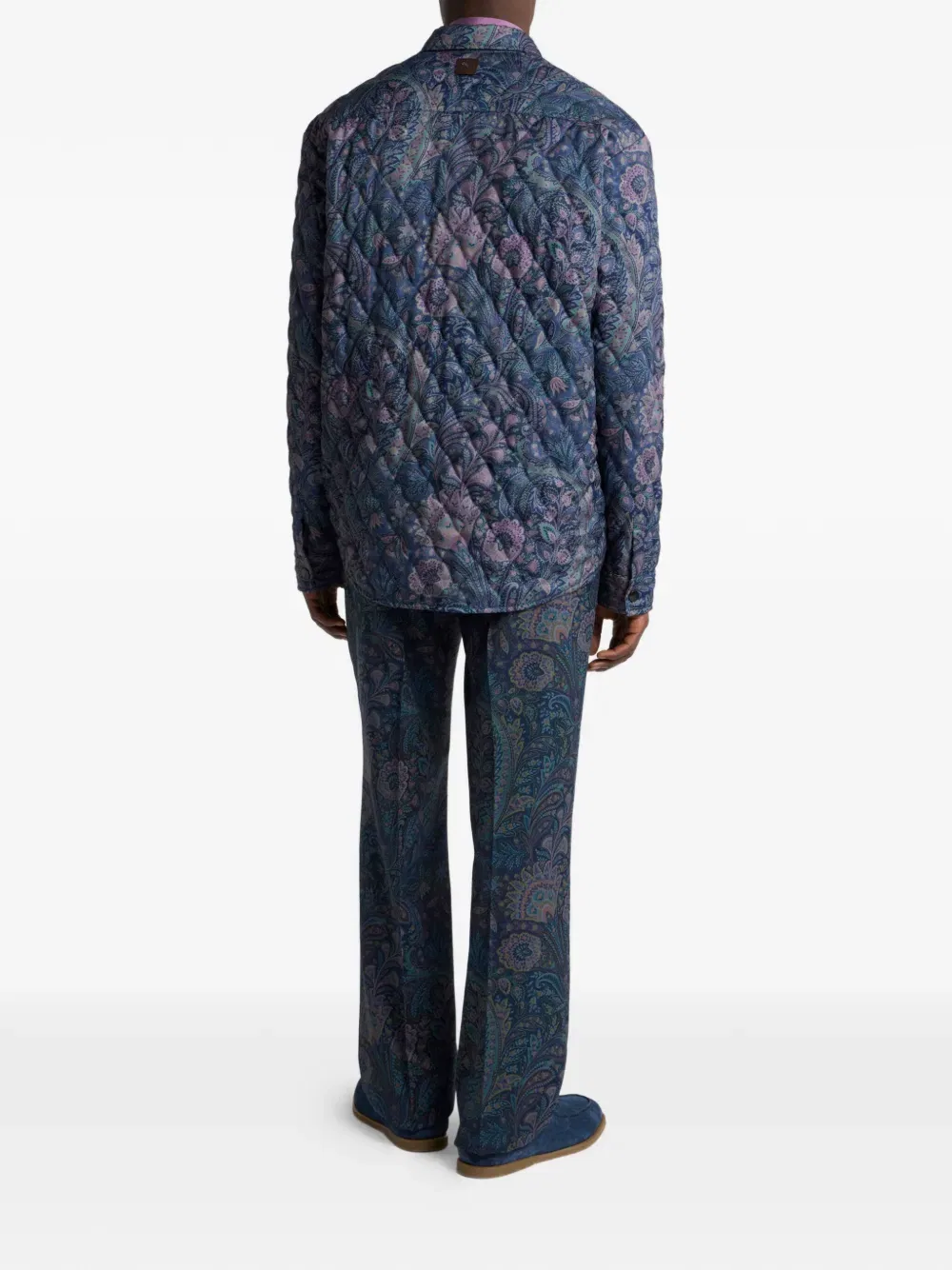Стеганая куртка с узором пейсли Etro, синий — фото 3