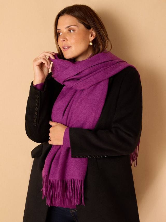 

Шарф с асимметричным краем и кисточками Live Unlimited, Purple