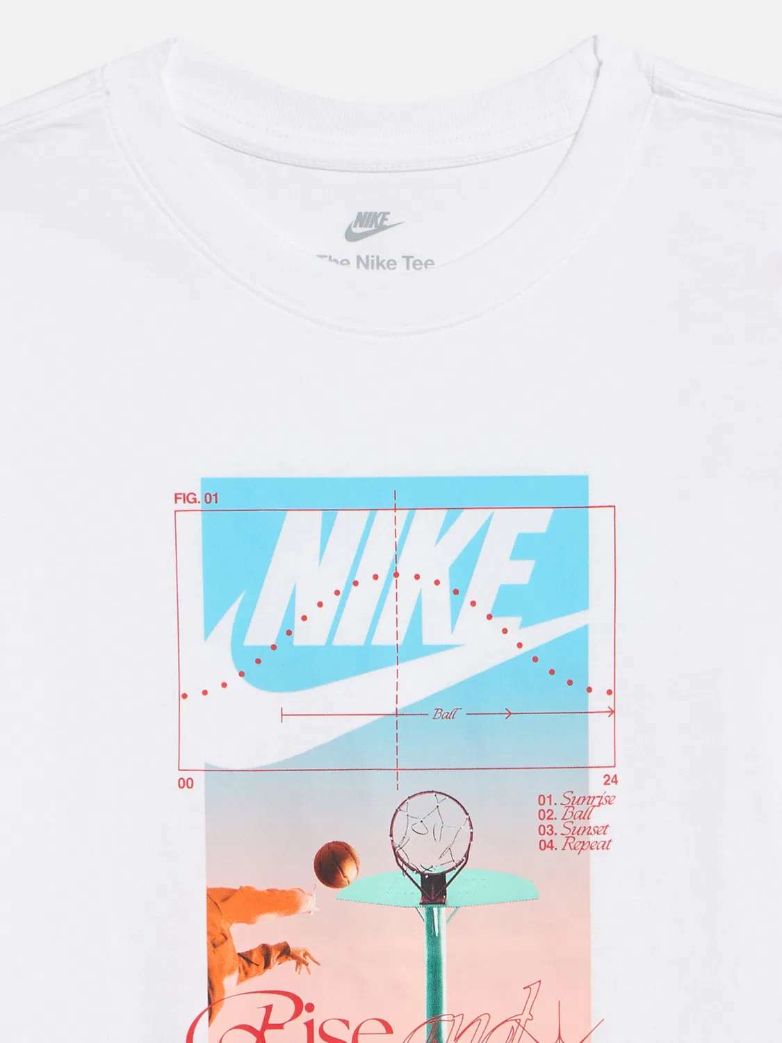 Футболка 'RISE AND SHINE' Nike Sportswear, White — фото 3