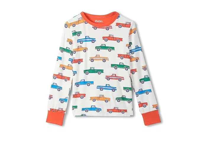 Пижама Bamboo Trucks Hatley Kids, Candy Pink — фото 2