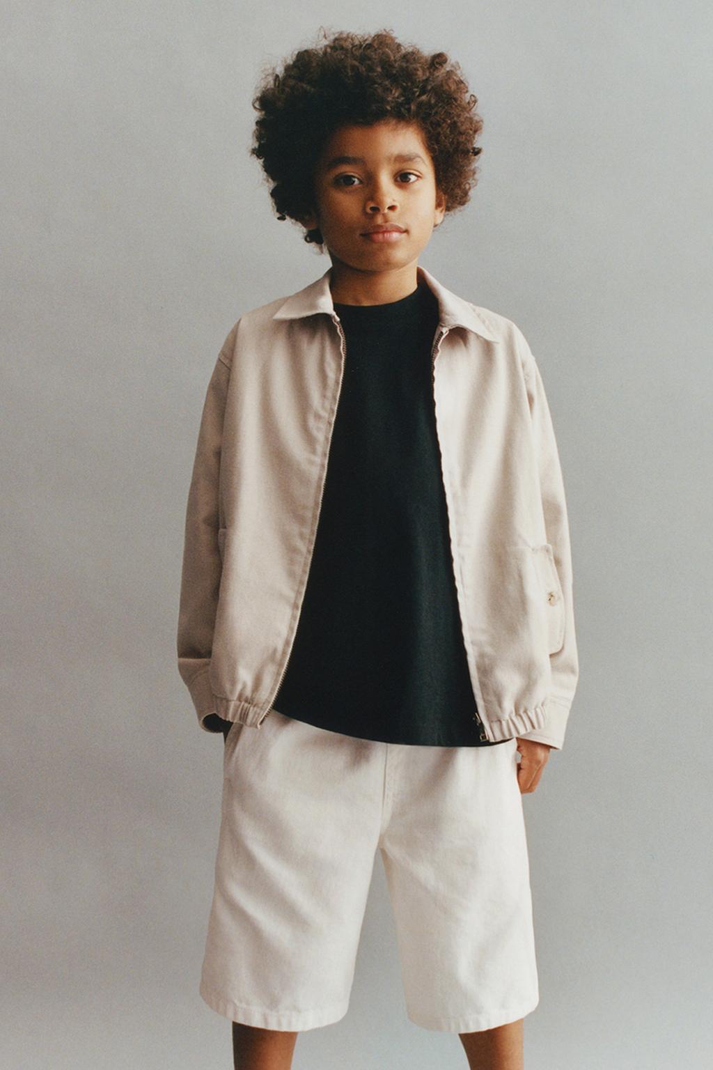 

Длинные холщовые шорты-бермуды ZARA, экрю