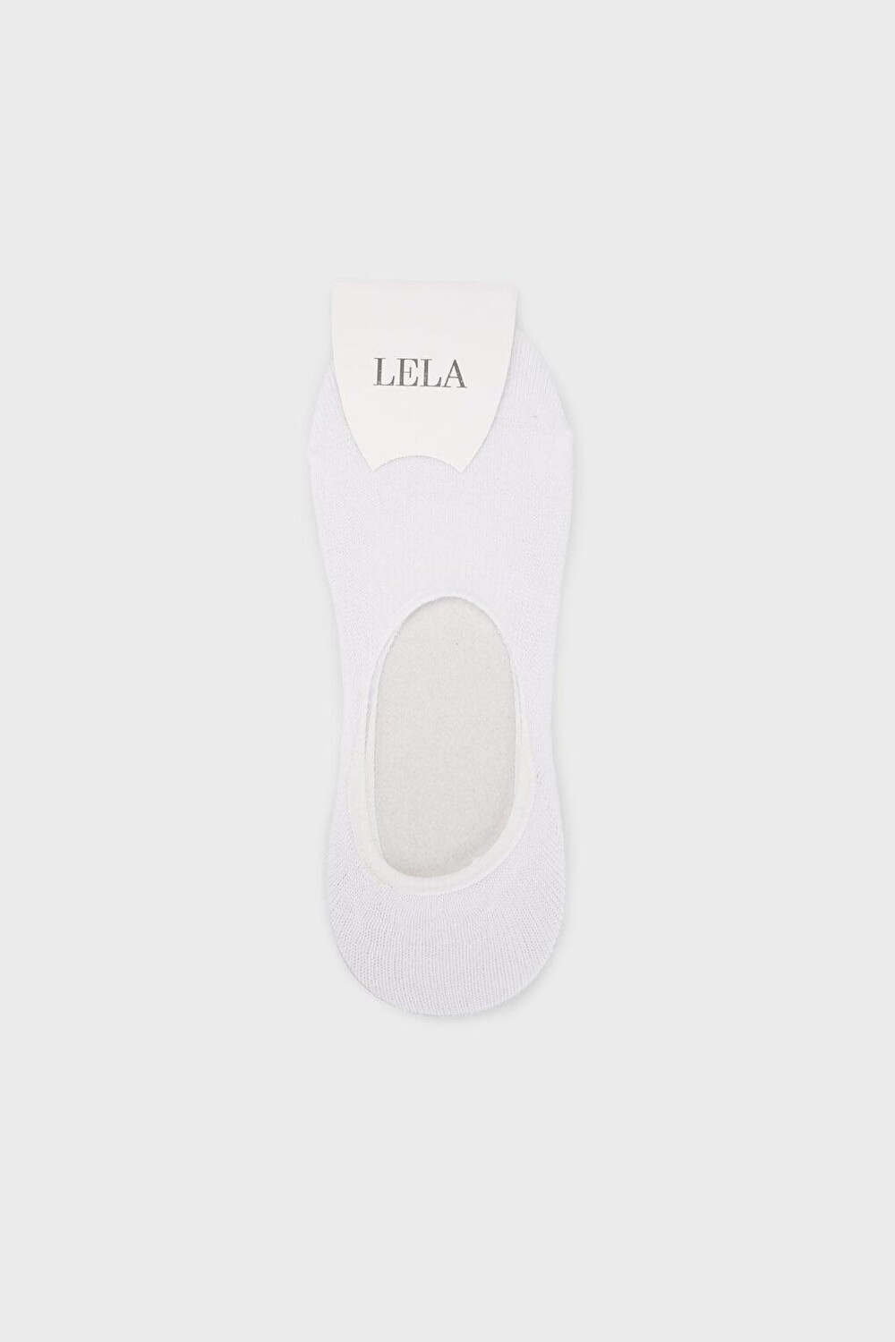 

Мягкие хлопковые трикотажные носки-балерины 0070004 Lela, белый